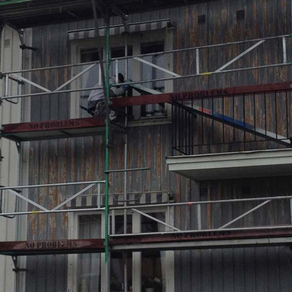 Fasadmålning av hus