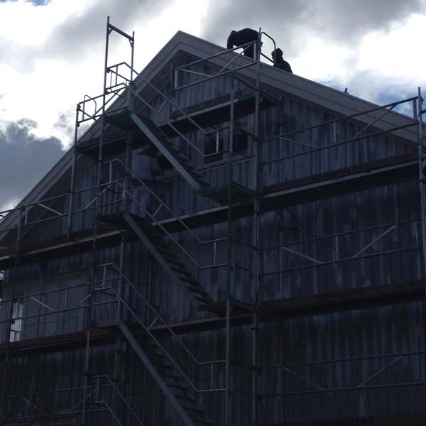 Fasadmålning av hus