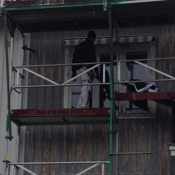 Fasadmålning av hus