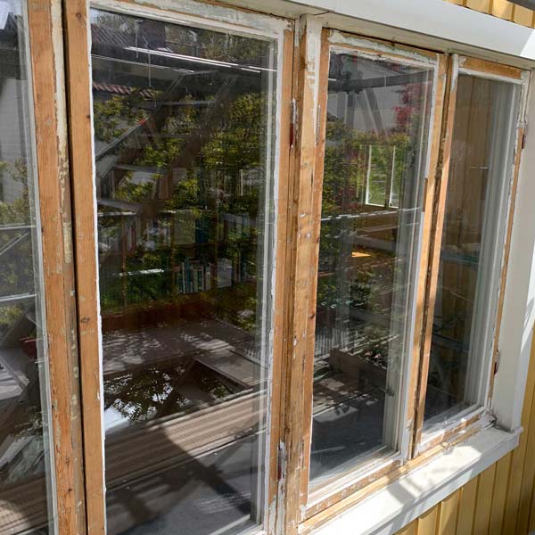 Fönstermålning påbörjad i Örgryte