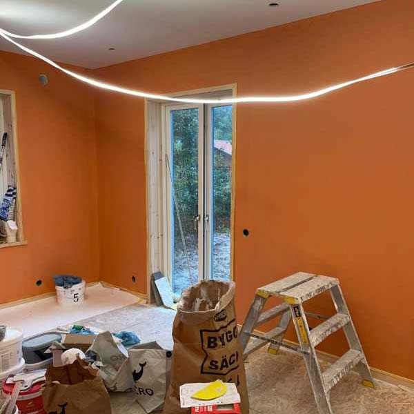 Nyproduktion, villa på Brännö. Härligt färgsättning!