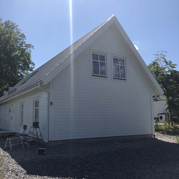 Hus målat i Stora Höga