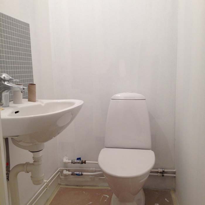 Tapetsering av toalettutrymme